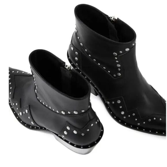 THE KOOPLES Santiag Studded Ankle Booties NIB Size 37 - Picture 10 of 15